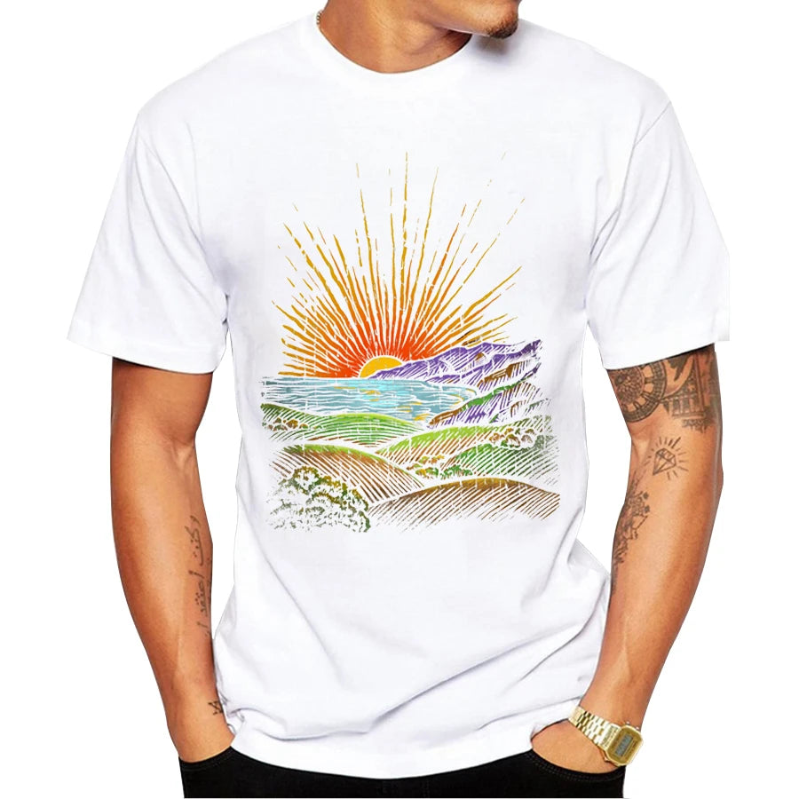 Retro Nature Printed T-Shirts
