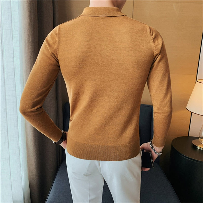 Casual Knitting Polo Shirts
