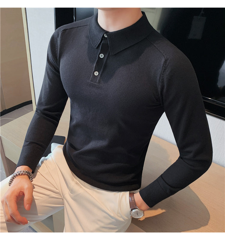 Casual Knitting Polo Shirts