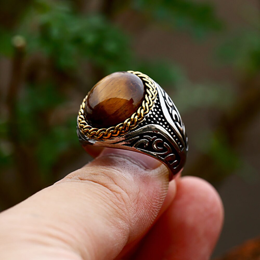 Oval Tiger Eye Ring