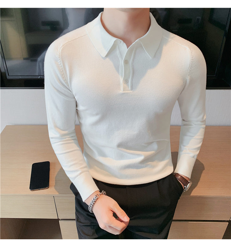 Casual Knitting Polo Shirts