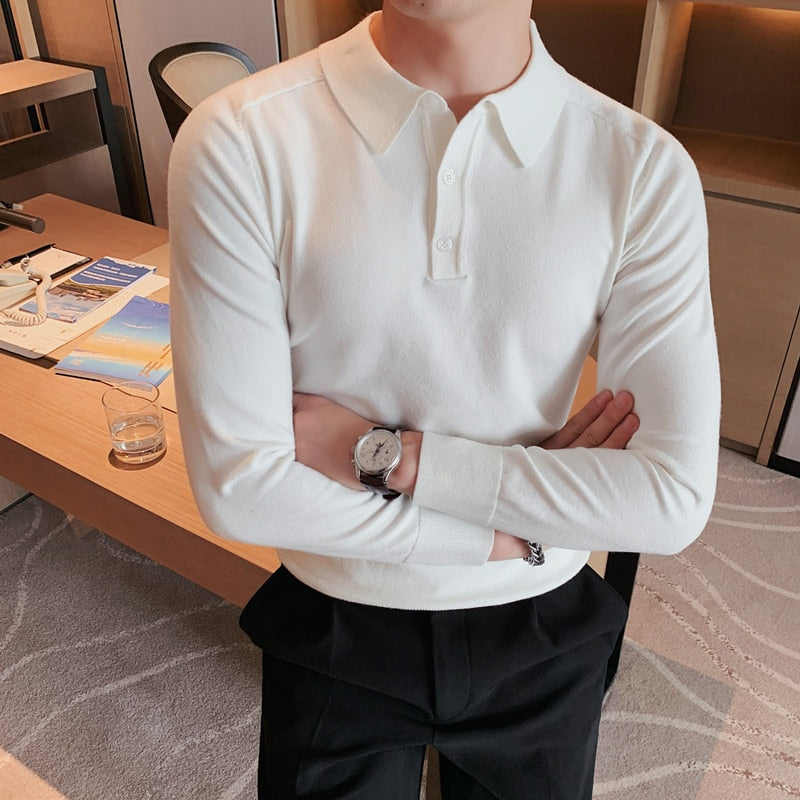 Casual Knitting Polo Shirts