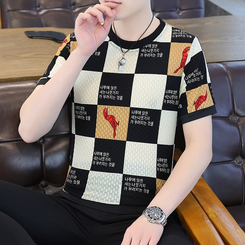 Plaid Printed Graphic T Shirts