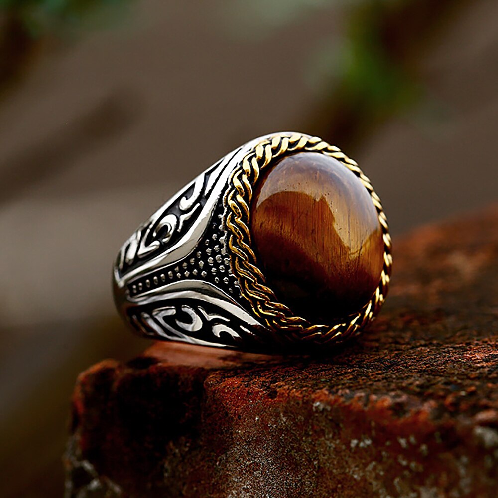 Oval Tiger Eye Ring