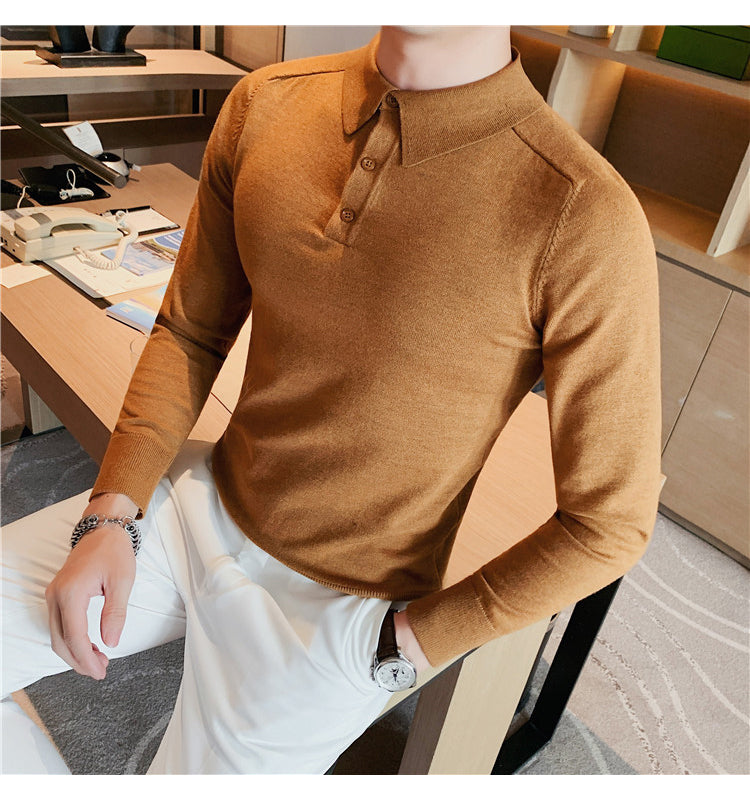 Casual Knitting Polo Shirts