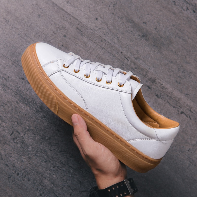 Genuine Leather Casual Sneakers
