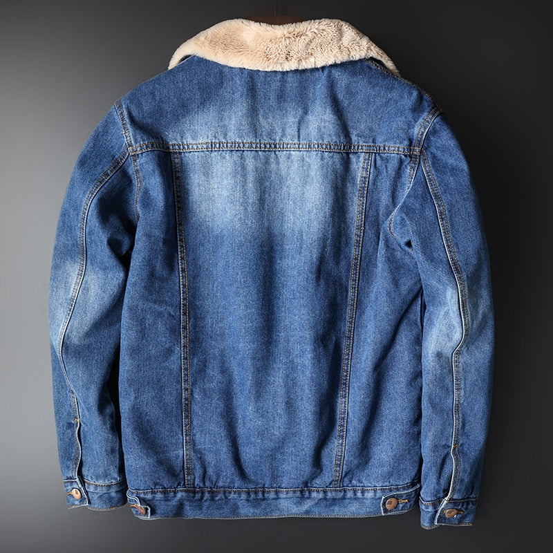 Plus Velvet Denim jacket