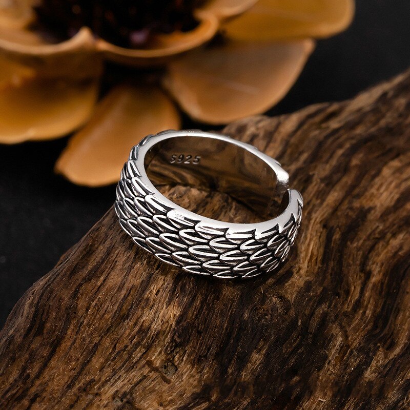 Retro Feather Rings