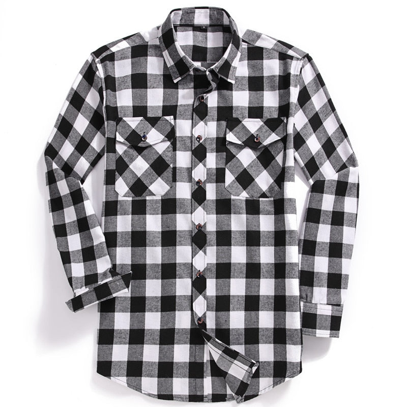 Casual Plaid Flannel Shirt