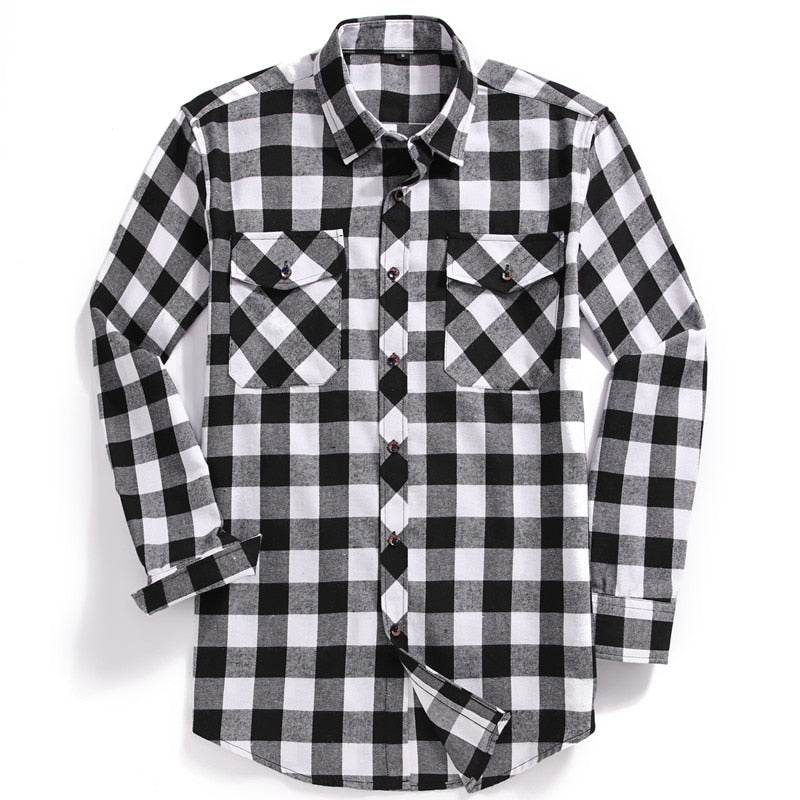 Casual Plaid Flannel Shirt