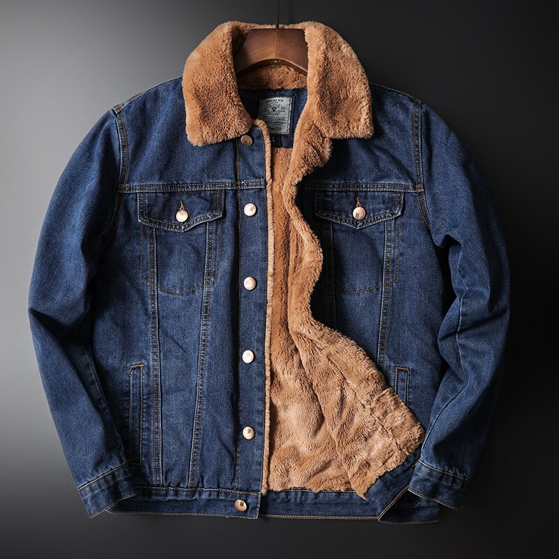 Plus Velvet Denim jacket