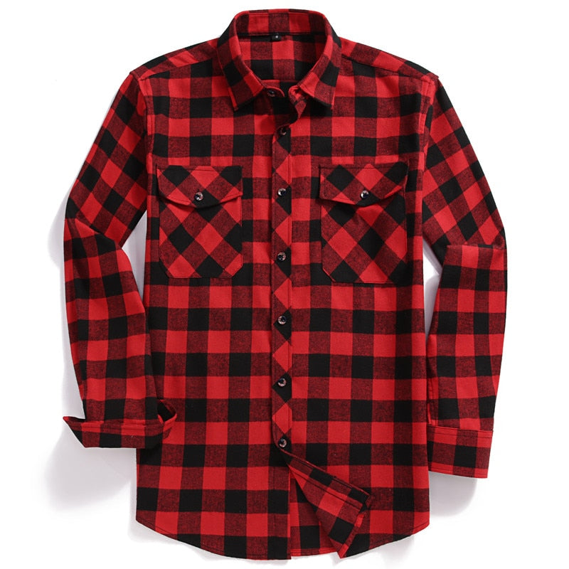 Casual Plaid Flannel Shirt