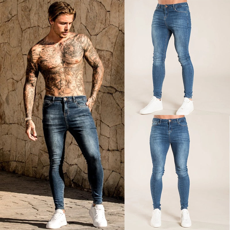 Elastic Waist Skinny Jeans