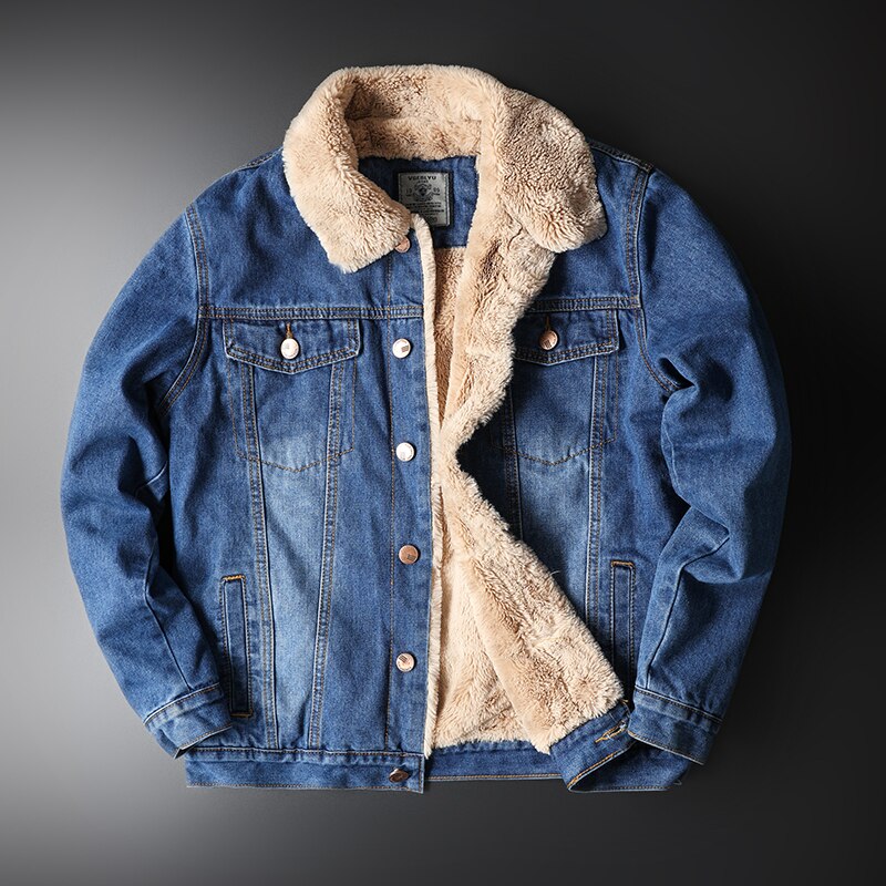 Plus Velvet Denim jacket