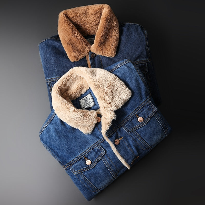 Plus Velvet Denim jacket