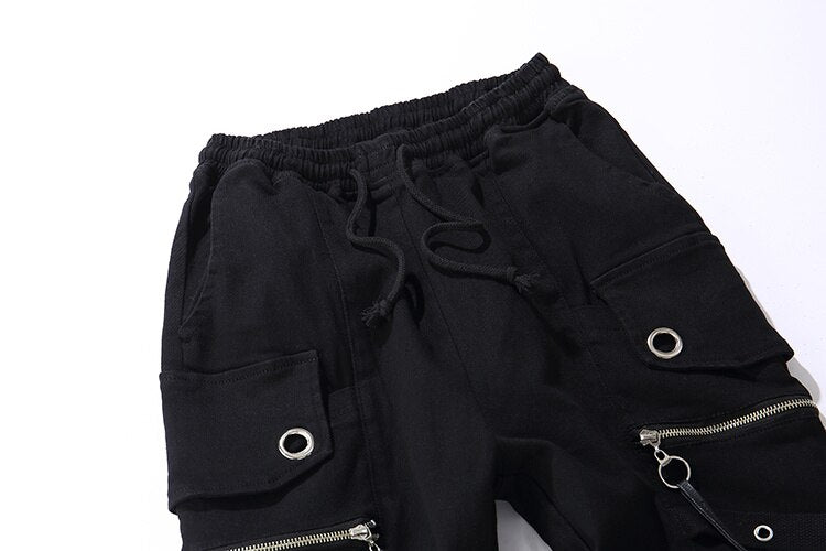 Streetwear Cargo Cross Pants