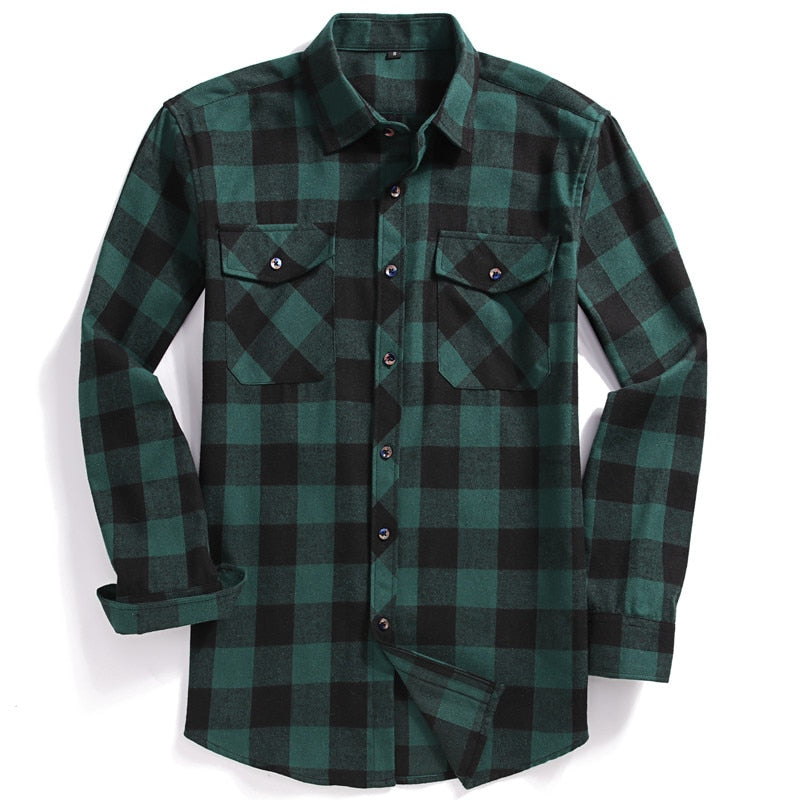 Casual Plaid Flannel Shirt