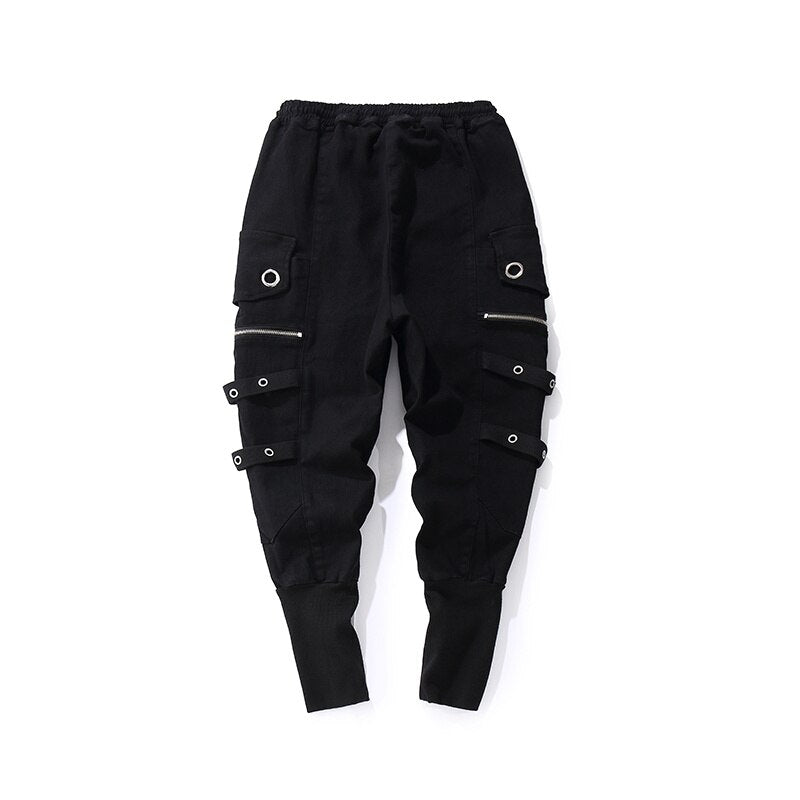 Streetwear Cargo Cross Pants