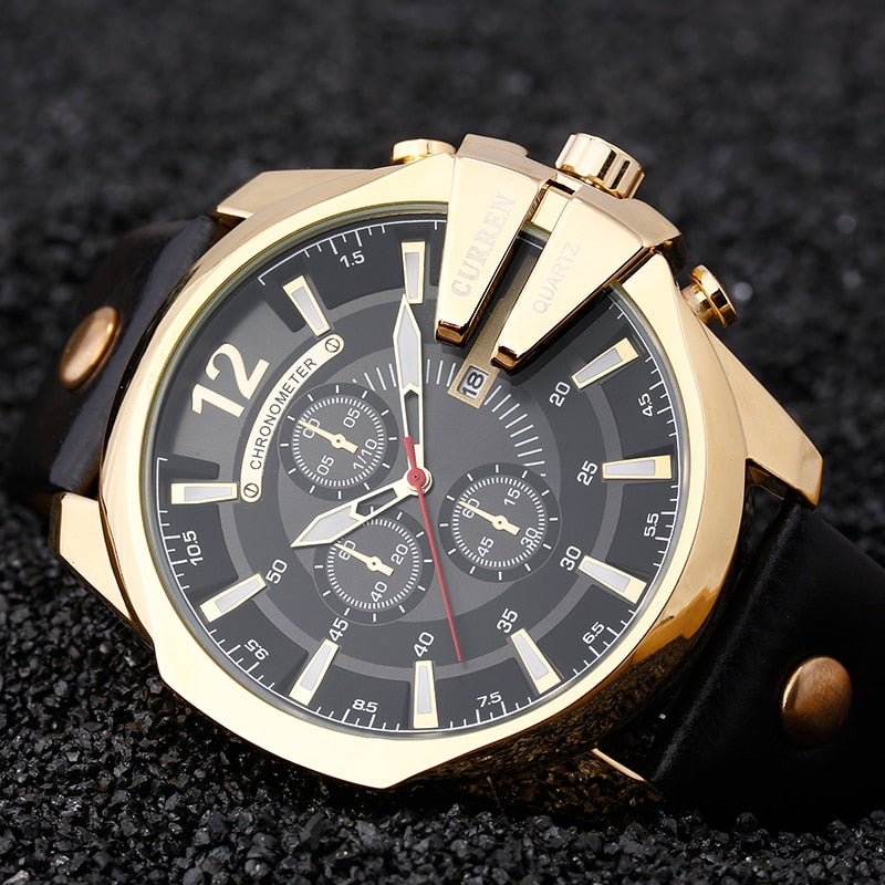 FC Fashion Leather Strap Wristwatch