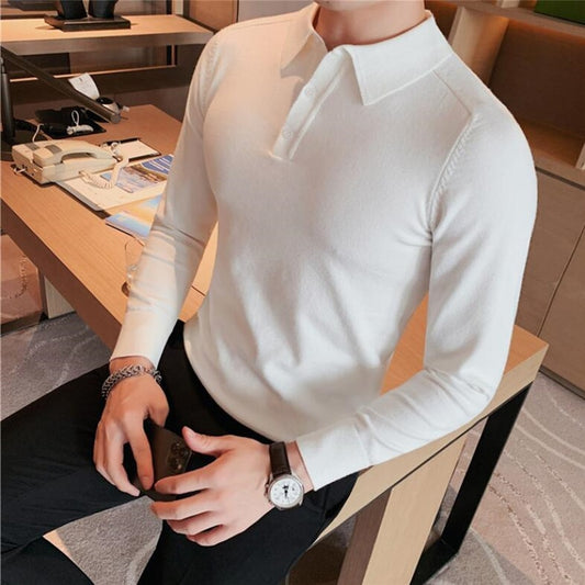 Casual Knitting Polo Shirts