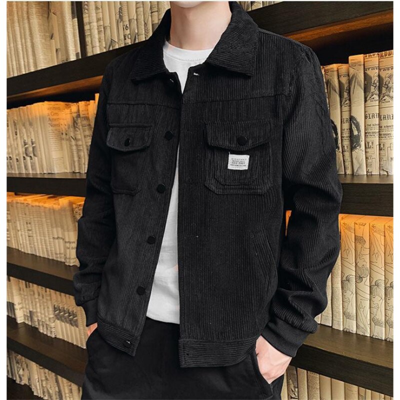 Fashion Slim Lapel Corduroy Jackets