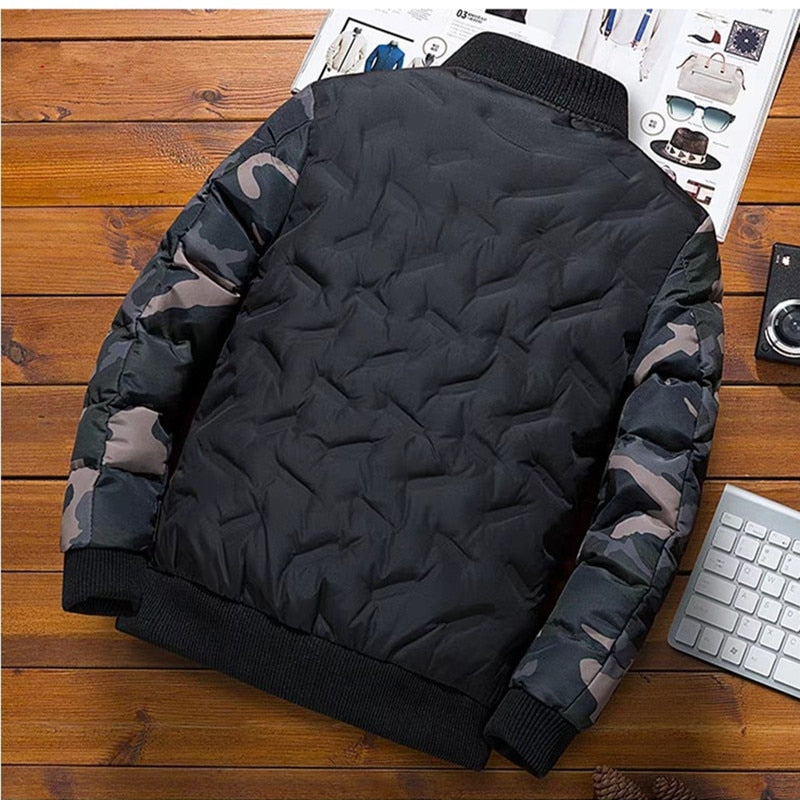 Camouflage Patchwork Slim Fit  Jackets