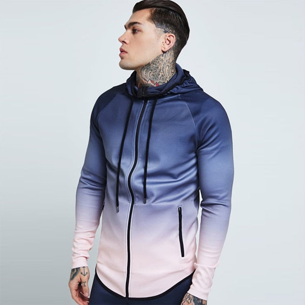 Men's Hooded Windproof Jogging Jackets