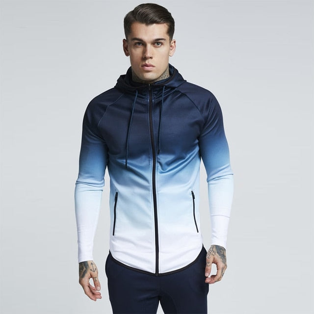Men's Hooded Windproof Jogging Jackets
