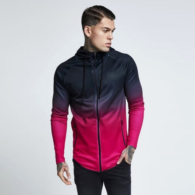 Men's Hooded Windproof Jogging Jackets