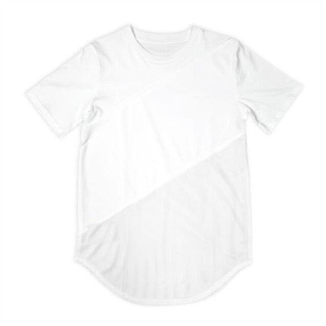 Men Bodybuilding Mesh Short Sleeve T-shirt