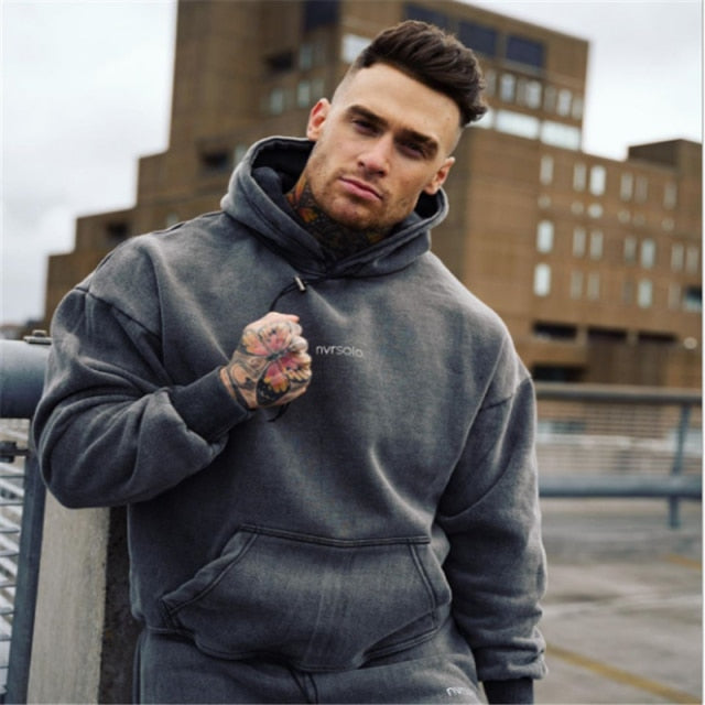 Men Fitness Fashion Hoodie Sweatshirts
