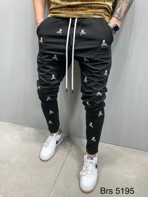 Casual 3D Printing Breathable Men's Slim Jogging Pants