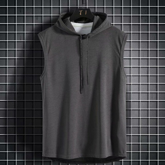 Men Sleeveless Hoodie T-Shirt