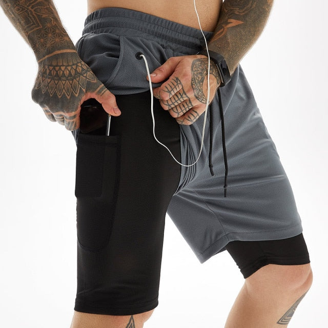 Running Quick Dry Workout Double Shorts