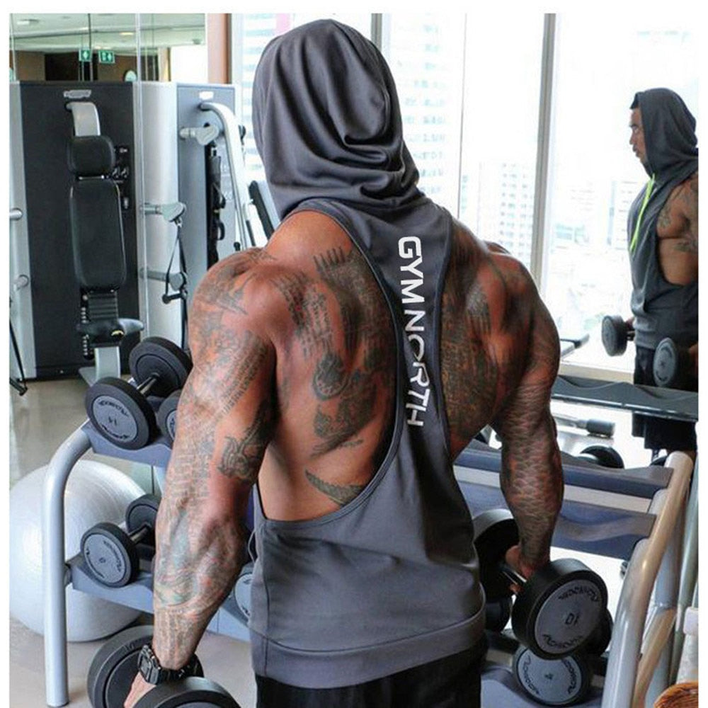 Men's Sleeveless Hooded Tank Tops