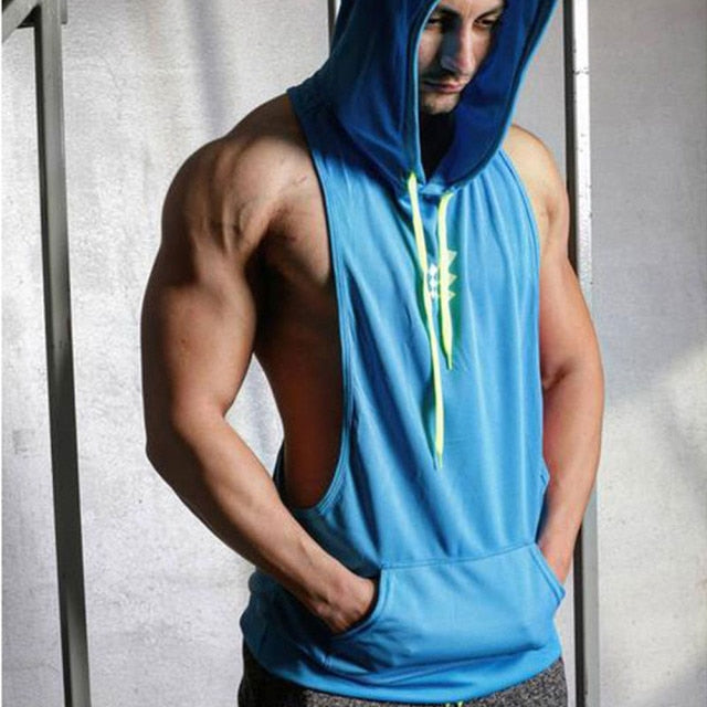Men's Sleeveless Hooded Tank Tops