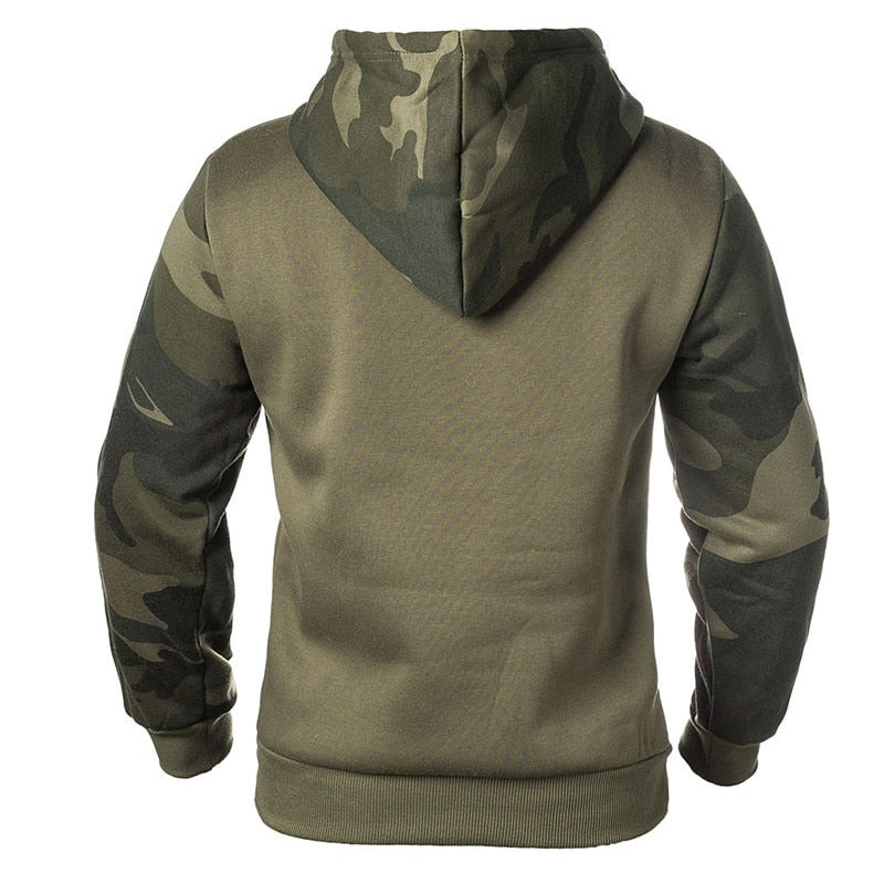 Casual Fleece Men's Hoodies Camouflage Sweatshirts