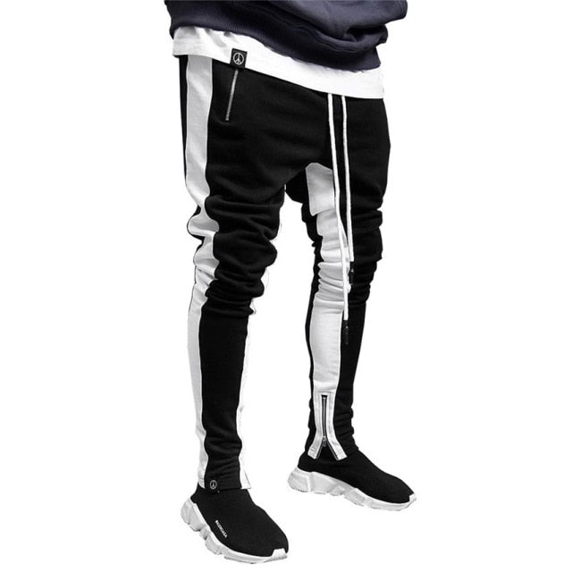 Men Zipper Sports Sweatpants