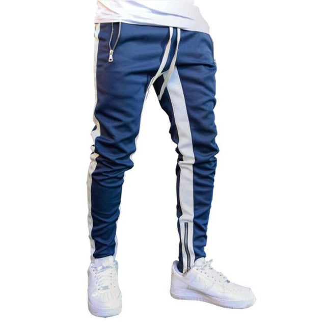 Men Zipper Sports Sweatpants