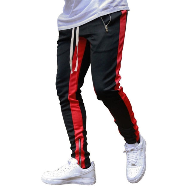 Men Zipper Sports Sweatpants
