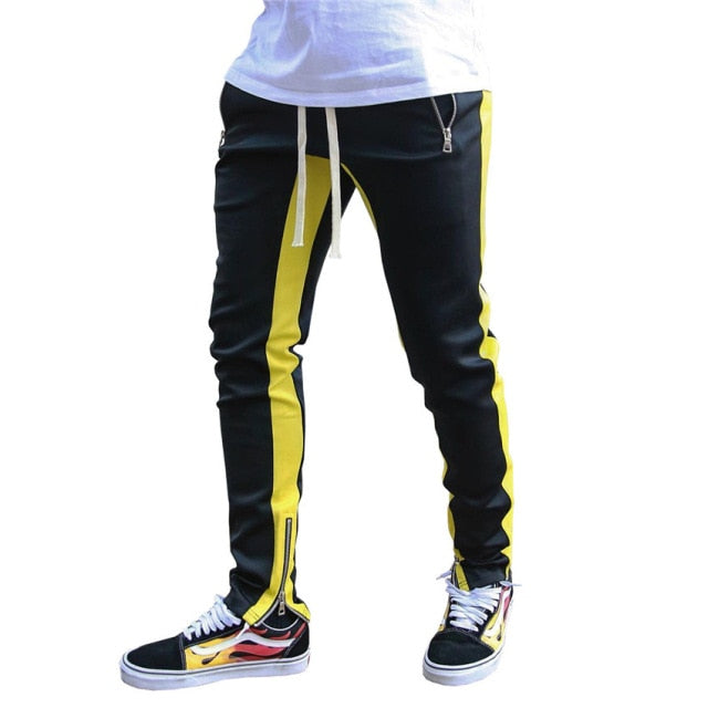 Men Zipper Sports Sweatpants