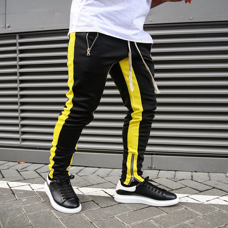 Men Zipper Sports Sweatpants