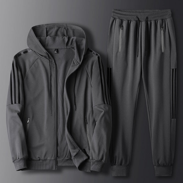 Casual Men Hoodie + Sweatpants Jogging Tracksuit
