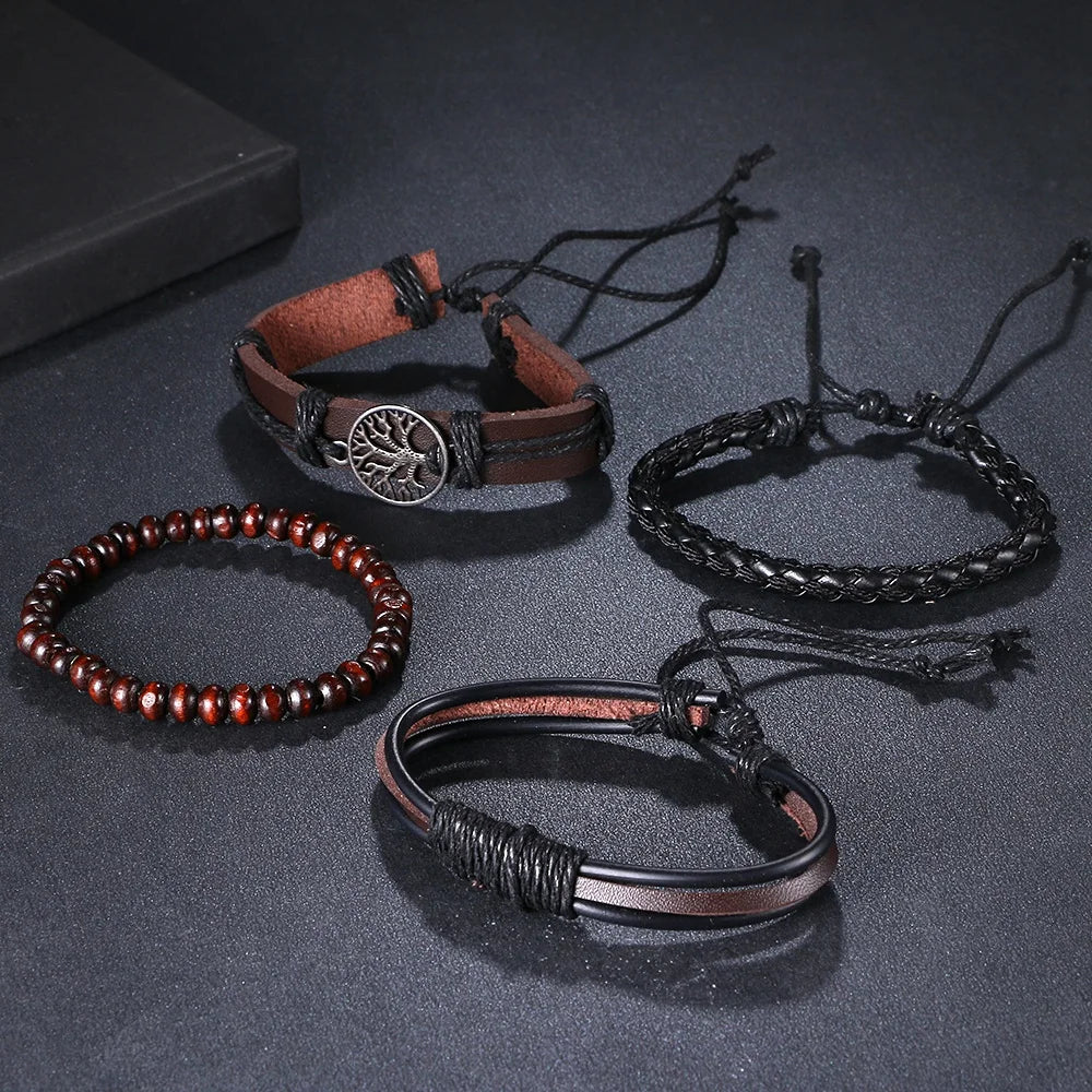 Wrap Leather Charm Bracelets