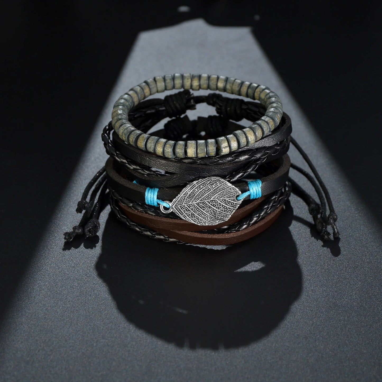 Braided Wrap Leather Bracelet