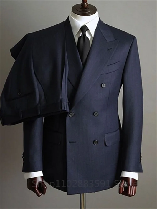 Double Breasted 2 Pieces Groom Tuxedo
