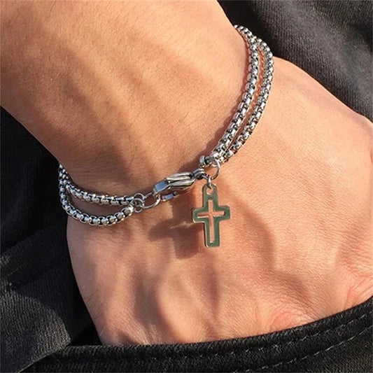 Hollow Double Chain Bracelet