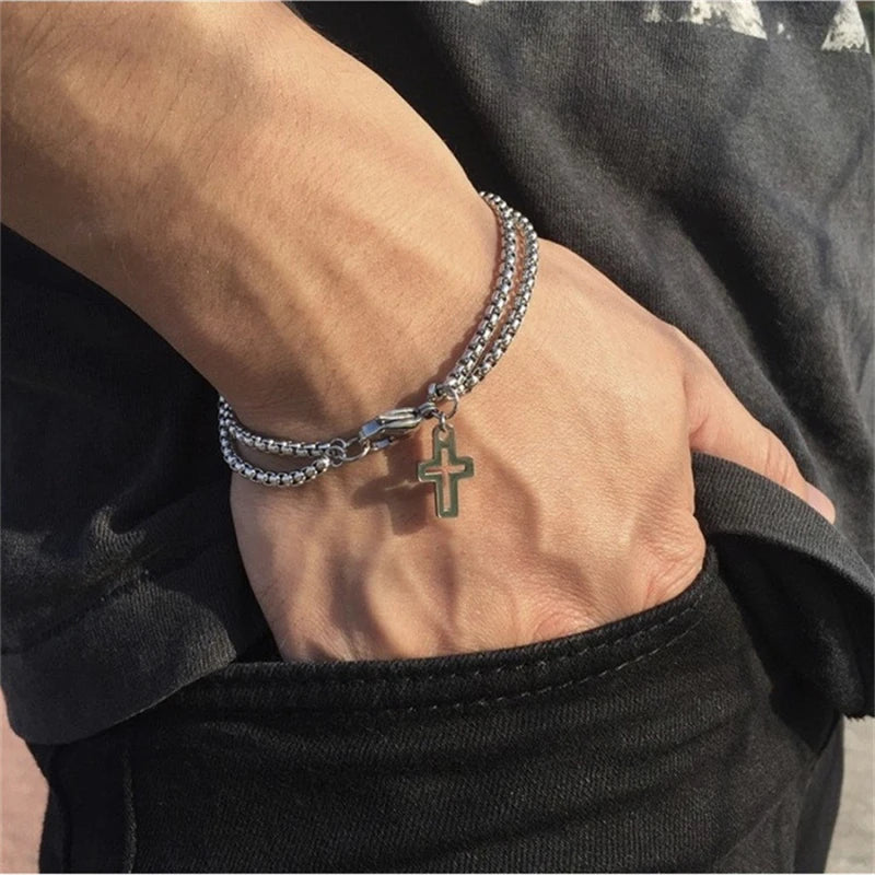 Hollow Double Chain Bracelet