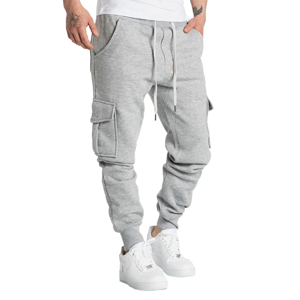 Straight Fit Cargo Sweatpants