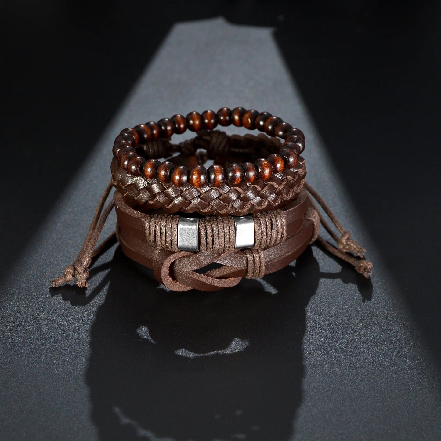 Braided Wrap Leather Bracelet